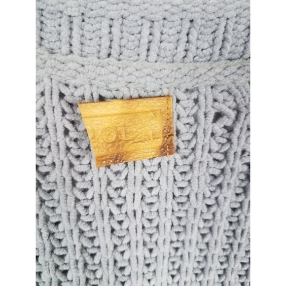 POL Women's Sz. M Grey Chenille Chunky Open Front Long Sleeve Cardigan - Picture 3 of 10